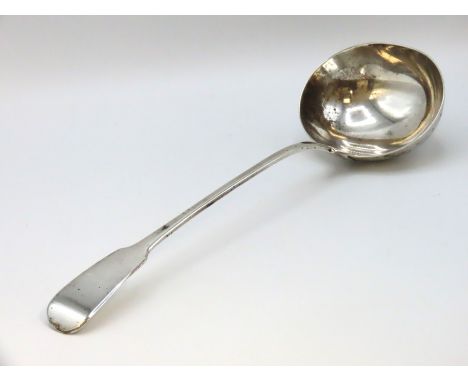 An 1823 George IV London silver ladle by Richard Poulden, 330mm long, 215g 