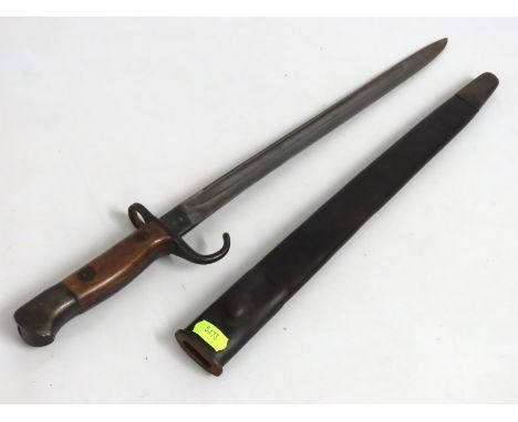 A WW1 1907 Pattern bayonet & scabbard, 567mm long