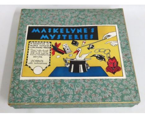 A late c.1940s Maskeylyne's Mysteries magic box, contains most contents 