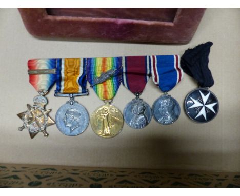 MEDALS.- LIEUTENANT COLONEL DAVID CUNNINGHAM ASC. 1914 STAR WITH BAR., WAR AND SERVICE MEDALS WITH OAK LEAF, CORONATION AND J