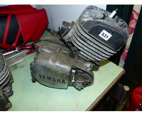 MOTORCYCLE.   A YAMAHA 123cc AIR COOLED MOTORBIKE ENGINE 1F9-108869.