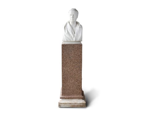 CHRISTOPHER MOORE RHA (1790 - 1863) Marble bust of William Plunket, 1st Baron Plunket, Lord Chancellor of Ireland Signed and 