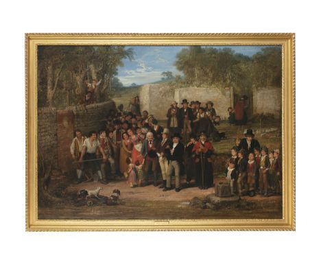 EDWARD VILLIERS RIPPINGILLE (c. 1790–1859) Beating the Bounds Oil on canvas, 103 x 145cm Signed 'E.V. Rippingille and dated 1