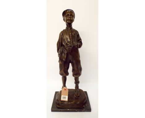 A bronze figure of a boy  Height - 49cm 