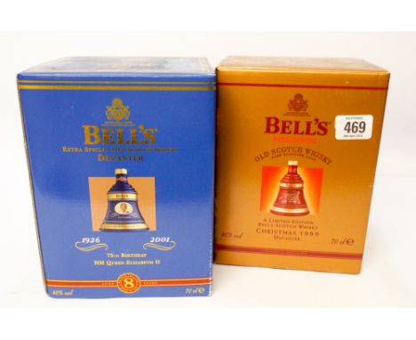 Two presentation bottles of Bell's scotch whiskey in original boxes 