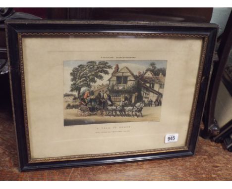 A set of four Henry Alkin coloured prints of coaching scenes engraved by R Havel