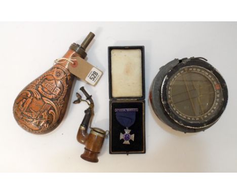 A mixed lot of items to include a silver Navy League medal awarded to 'Miss E. M. Collum' together with an old military ships