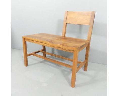 A contemporary design Tomoko bench by Sean Dix in American walnut. 80x80x44cm.