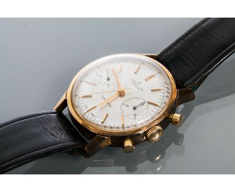 GENTLEMAN'S BREITLING TOP TIME 2000 GOLD PLATED CHRONOGRAPH WRISTWATCH
circa 1960s, signed seventeen jewels manual wind movem