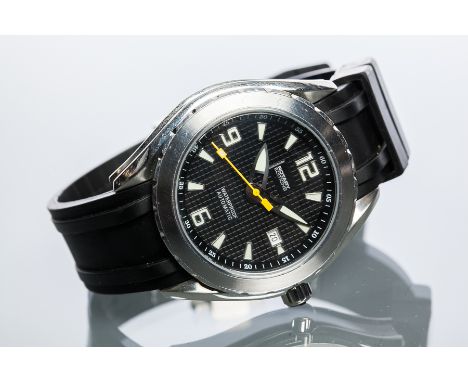 GENTLEMAN'S STAINLESS STEEL ROTARY EDITIONS SERIES 100 WRISTWATCH
automatic calibre RE2008-1 movement, the black textured dia