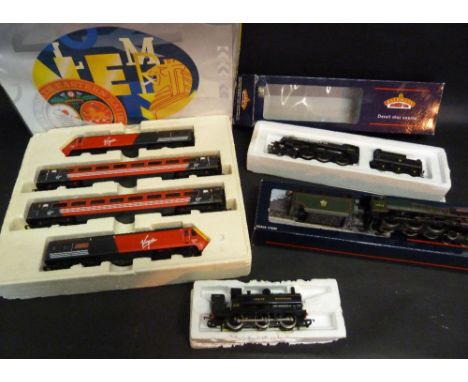 A Bachmann Standard 4MT Locomotive with Tender and within original box, together with another Bachmann Jubilee Connaught with