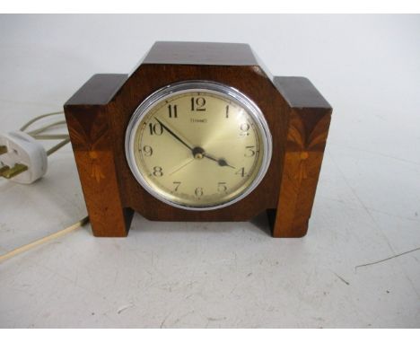 Art deco electric Ferranti mantle clock. Working 
