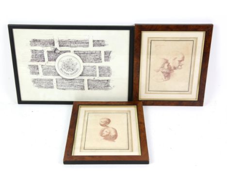 Pictures, to include: nineteenth-century French print depicting Napoleon Bonaparte, framed and glazed, image size 38 x 24cm; 