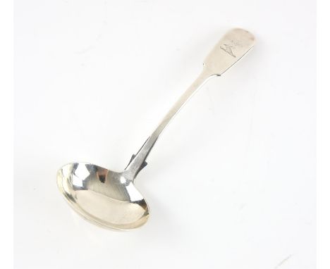English provincial 19th century silver sauce ladle by Reid and Sons Newcastle 1844