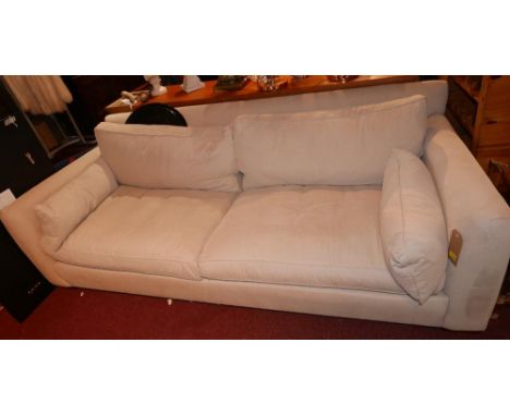 A 'Cheyne' three seater sofa by Zoffany, with beige linen upholstery 