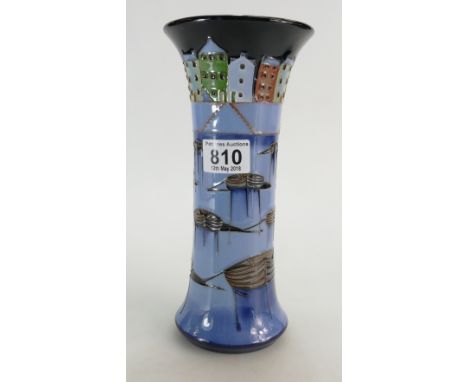 Moorcroft Bobbin Boats vase. Numbered edition 34. 25.4cm high. 1sts in quality