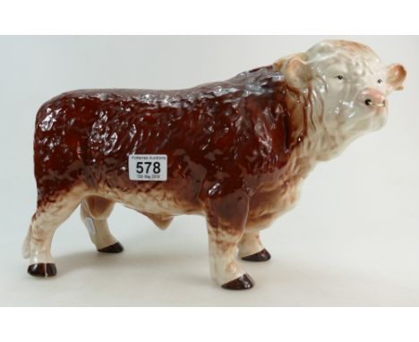Large Melba butchers shop advertising Hereford Bull, length 41cm