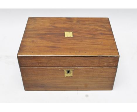 A 19TH CENTURY MAHOGANY WRITING SLOPE fitted with inkwell, 29.5cm wide 