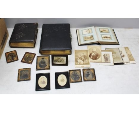 A LARGE QUANTITY OF PHOTOGRAPHIC PRINTS from the late Victorian and Edwardian period, includes photograph albums and decorati