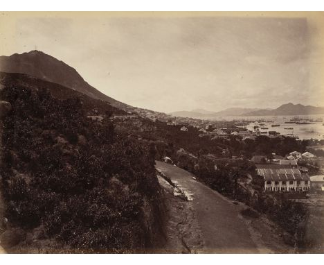 * Hong Kong. A group of 28 albumen print views, c. 1870s/1890s, some spotting, several on individual mounts, largely captione
