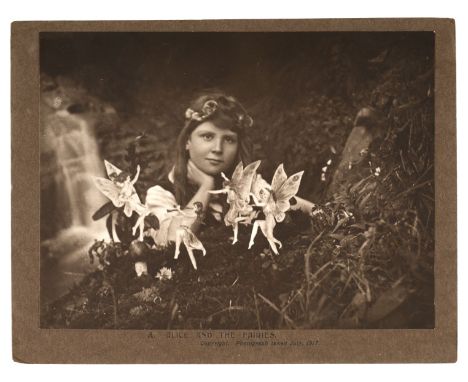 * Cottingley Fairies. Alice and the Fairies, photograph of Frances 'Alice' Griffiths, taken by her cousin Elsie Wright, July 