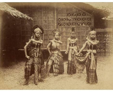 * Indonesia. A group of four female Javanese dancers in (?)Sumatra, c. 1870, albumen print, 21.5 x 27.5cm (Qty: 1)