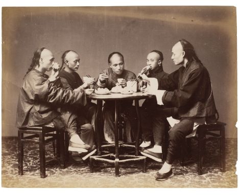 * China. Afong (Lai, c. 1859-1941). Chinese Meal, c. 1880, albumen print, 20.5 x 27 cm (Qty: 1)