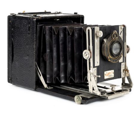 * Sanderson Regular Hand and Stand Camera. Sanderson Regular Hand and Stand folding bed field camera, late 1920s, marked Sand