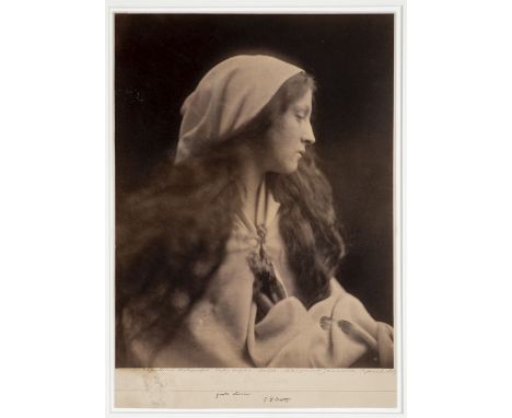 * Cameron (Julia Margaret, 1815-1879). The Dream, 1869, albumen print on original card mount, signed and dated ink inscriptio