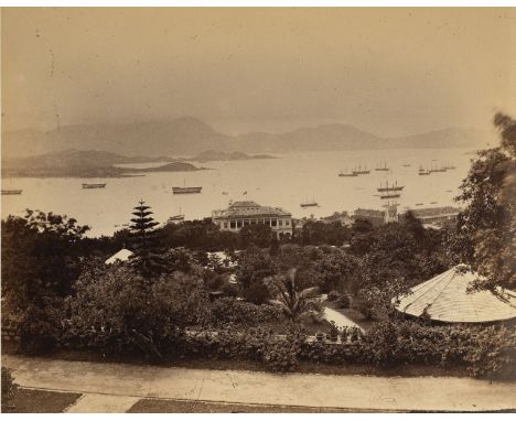 * Hong Kong. An assorted group of 16 albumen print views, c. 1870s/1880s, some spotting, five mounted on card, various sizes,