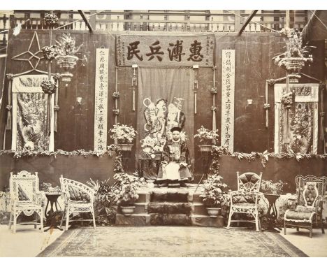 China &amp; Japan. A large scrap album containing photographs and prints including China and Japan interest, late 19th and ea