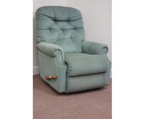 La-Z-boy upholstered manual reclining armchair  Condition Report Click here for further images, condition, auction times & de