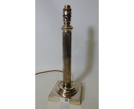 Classical style silver plated lamp base (This item is PAT tested - 5 day warranty from date of sale)  Condition Report Click 