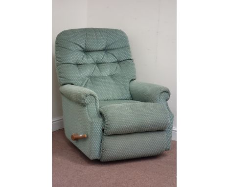 La-Z-boy upholstered manual reclining armchair  Condition Report Click here for further images, condition, auction times & de