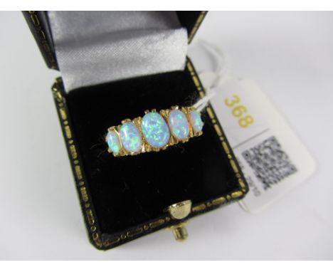 Opal five stone silver-gilt ring stamped 925 Condition Report Click here for further images, condition, auction times & deliv