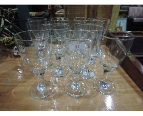 Twelve wine goblets 