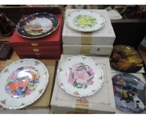 A selection of collectors plates including boxed Spode, Royal Albert etc