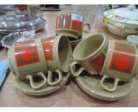 A 1970s retro style part tea service