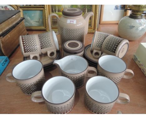 A Hornsea Pottery 'Coral' part tea service
