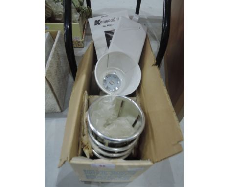 A box of Kenwood chef slicer and shredder tools