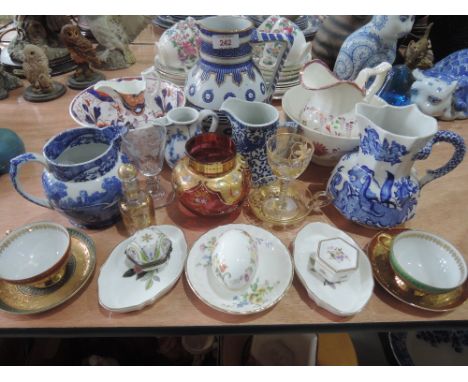 A selection of ceramics including jugs, bowls and trinket dishes