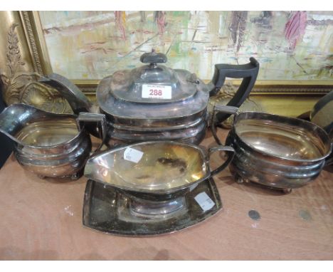 A plated tea service 