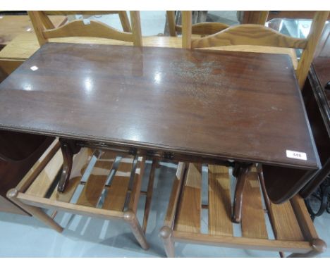 A late 20th century mahogany period style coffee sofa table