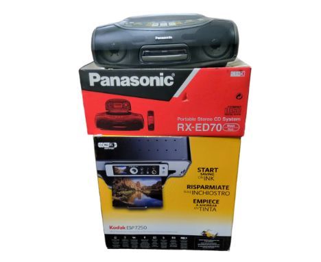 A Kodak ESP 7250 All-in-One Printer, as new, in unopened still sealed box; a Panasonic RX-ED70 Radio-Cassette stereo 