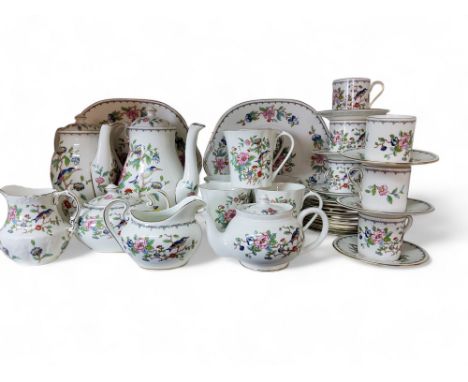 A set of six Aynsley Pembroke pattern coffee cans and saucers;&nbsp; six similar mugs;&nbsp; &nbsp;coffee pot, teapot, milk j