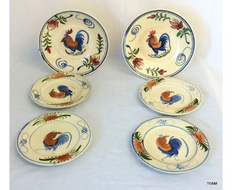 6 x c1880 Cochinchine plates