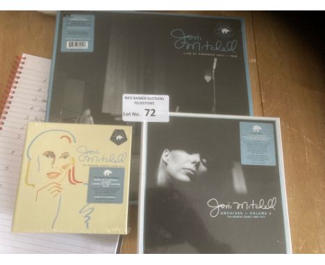Records : JONI MITCHELL collection in vinyl/CD/box sets (3) - live at Carnegie Hall Archives Vol 2 etc  - all sealed