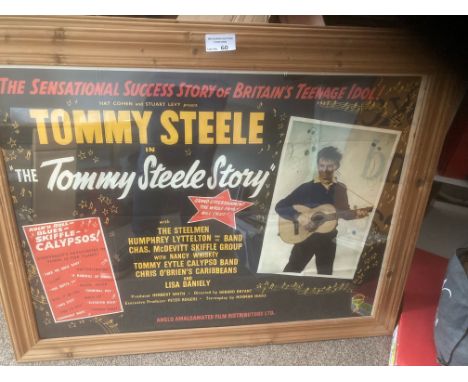 Poster : The Tommy Steele Story Quad poster - original &amp; framed - great item 1960s (Poster will be removed from frame if 