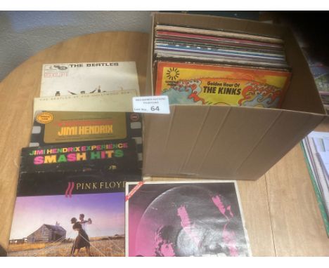 Records : 30 Rock albums inc Beatles, Rolling Stones, Jimi Hendrix etc - conditions vary