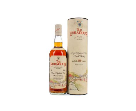 EDRADOUR AGED 10 YEARSSingle Malt Scotch Whisky70cl, 40% volume, in tube.